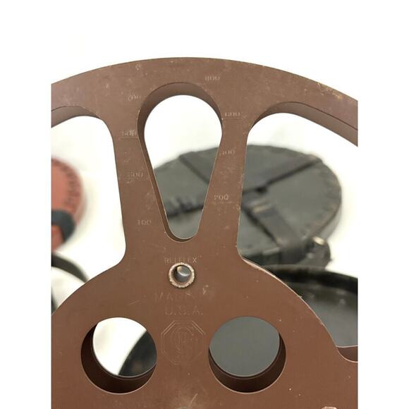 VTG Lot of 4 Round Film Reel Shipping Box with Canvas Straps USA Empty - Picture 9 of 16